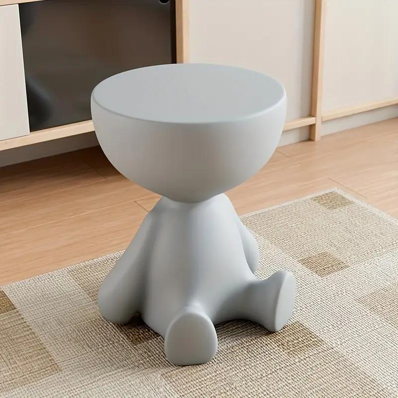 A Modern Bear-Shaped Plastic Nightstand for Lamp And Coffee Cup Holder