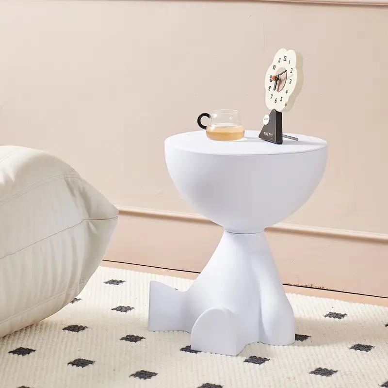 A Modern Bear-Shaped Plastic Nightstand for Lamp And Coffee Cup Holder