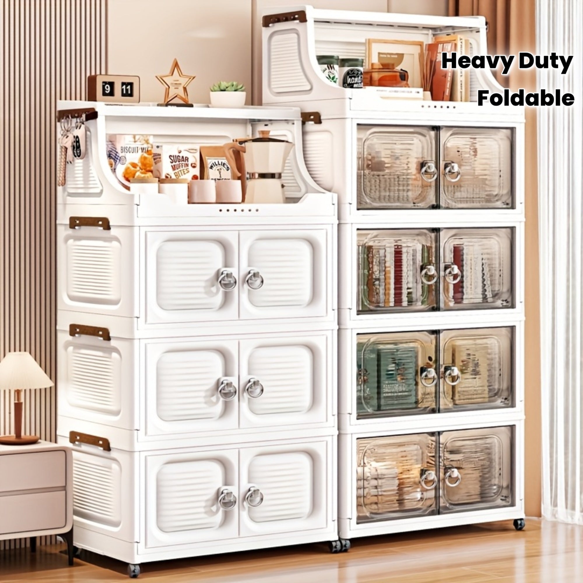 COIZYZZL Foldable Transparent Wardrobe & Storage Bin