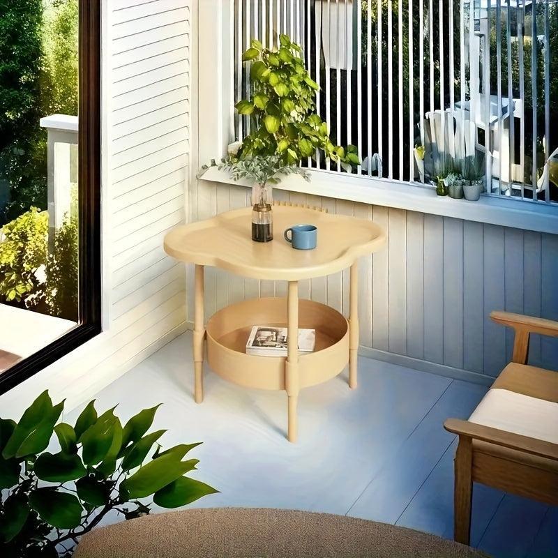 Classic and Stylish Storage Table with Two-Tier Design, Perfect for Bedside Use, Living Room Coffee Table