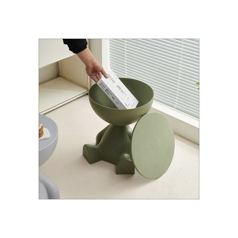 A Modern Bear-Shaped Plastic Nightstand for Lamp And Coffee Cup Holder