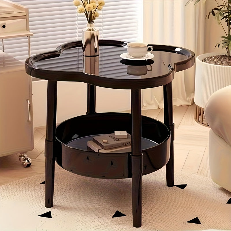 Classic and Stylish Storage Table with Two-Tier Design, Perfect for Bedside Use, Living Room Coffee Table