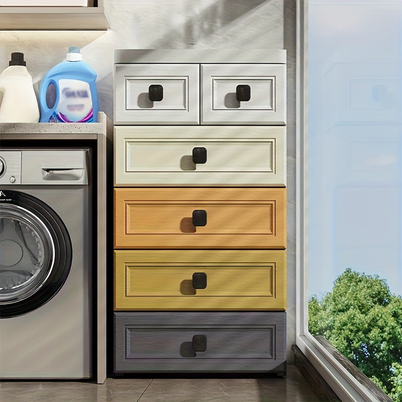 Drawer Storage Cabinet, Bedroom Bedside Table, Kitchen Floor Standing Multi-Layer Storage Rack