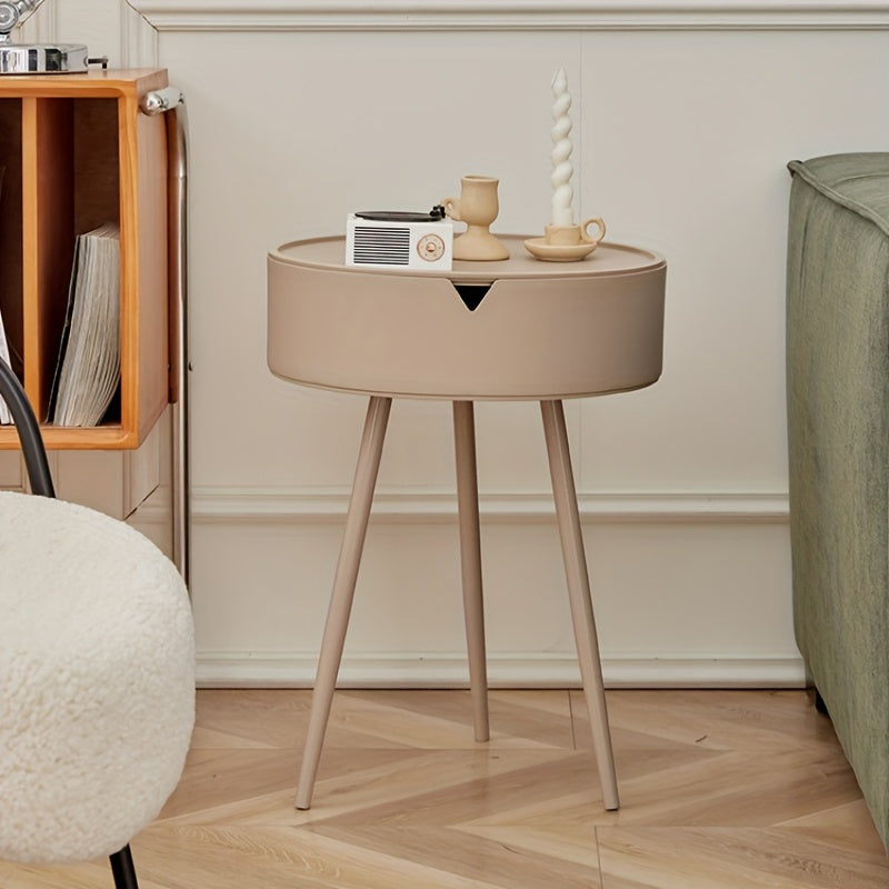 Modern Flip-Top Side Table Modern Plastic Flip-Top Side Table with Storage