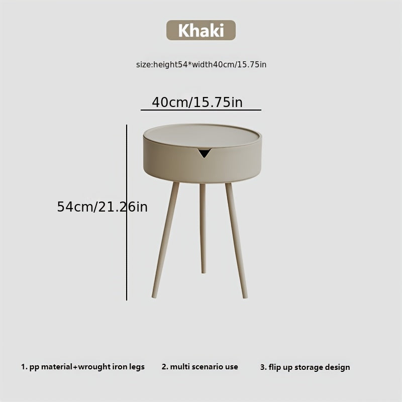 Modern Flip-Top Side Table Modern Plastic Flip-Top Side Table with Storage