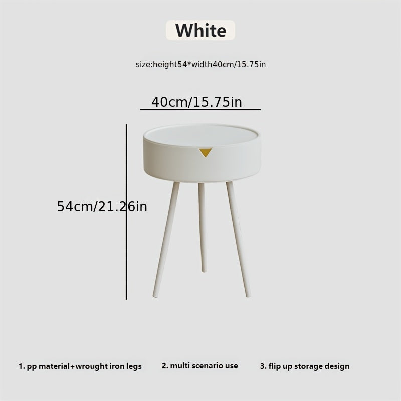 Modern Flip-Top Side Table Modern Plastic Flip-Top Side Table with Storage