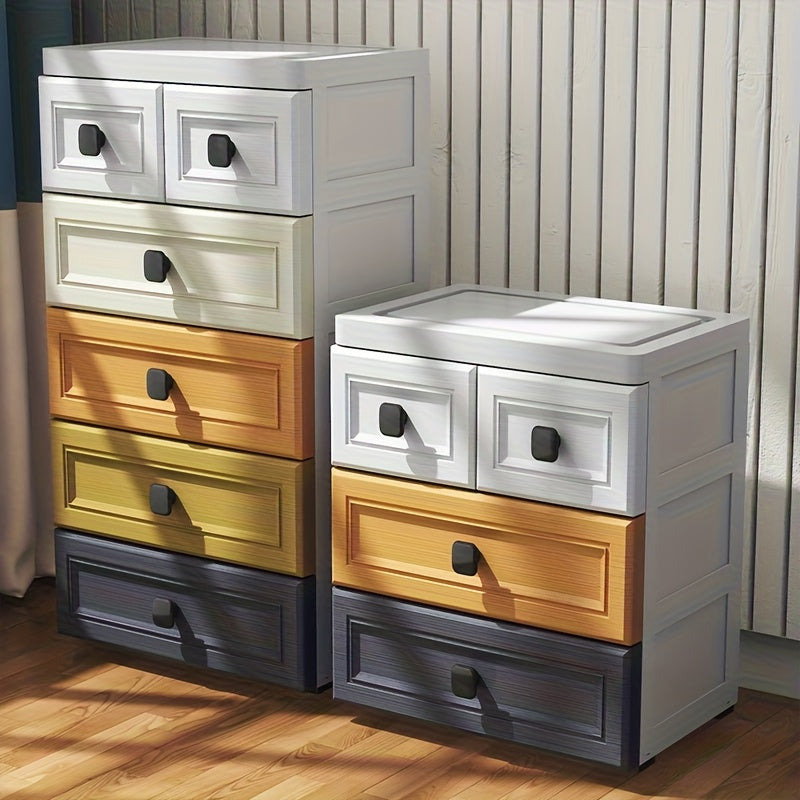 Drawer Storage Cabinet, Bedroom Bedside Table, Kitchen Floor Standing Multi-Layer Storage Rack