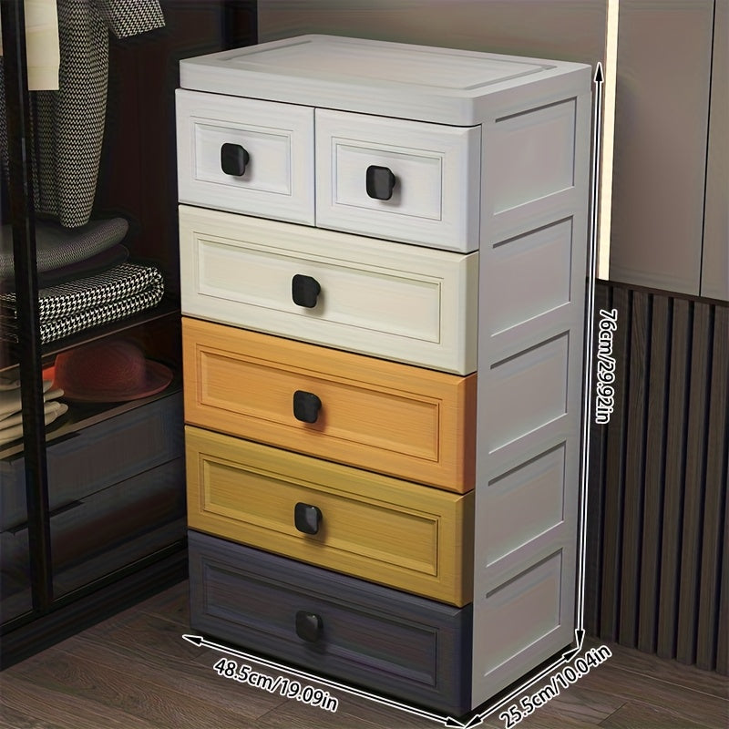 Drawer Storage Cabinet, Bedroom Bedside Table, Kitchen Floor Standing Multi-Layer Storage Rack