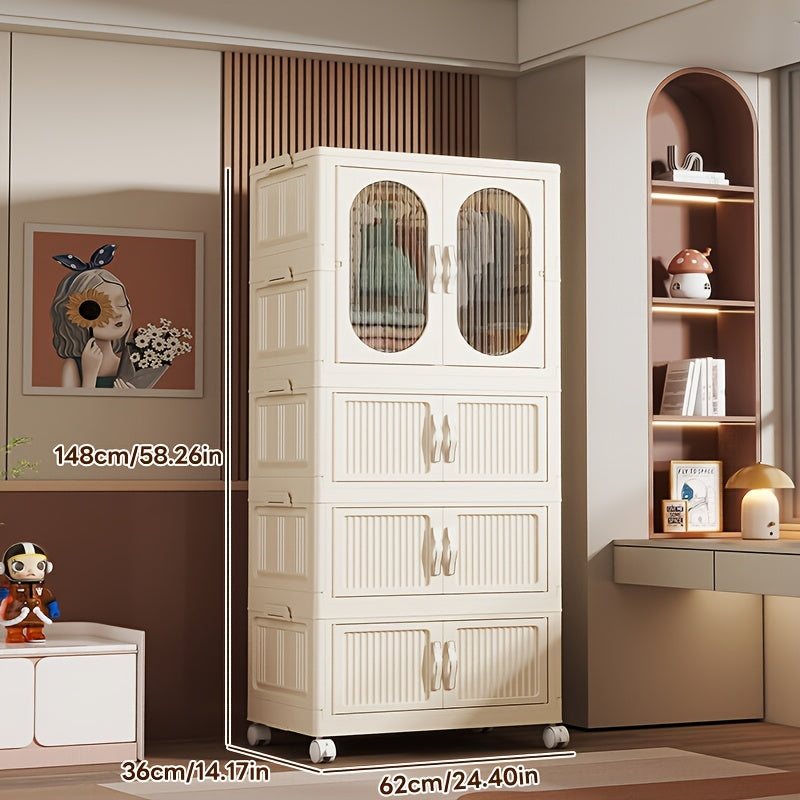 Assembly Cabinet Foldable Magnetic Cabinet | 62cm Front, 36cm Side