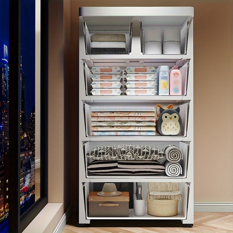 Drawer Storage Cabinet, Bedroom Bedside Table, Kitchen Floor Standing Multi-Layer Storage Rack