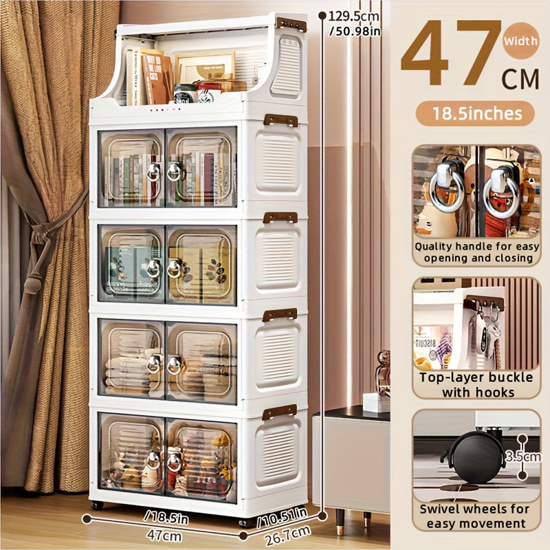 COIZYZZL Foldable Transparent Wardrobe & Storage Bin